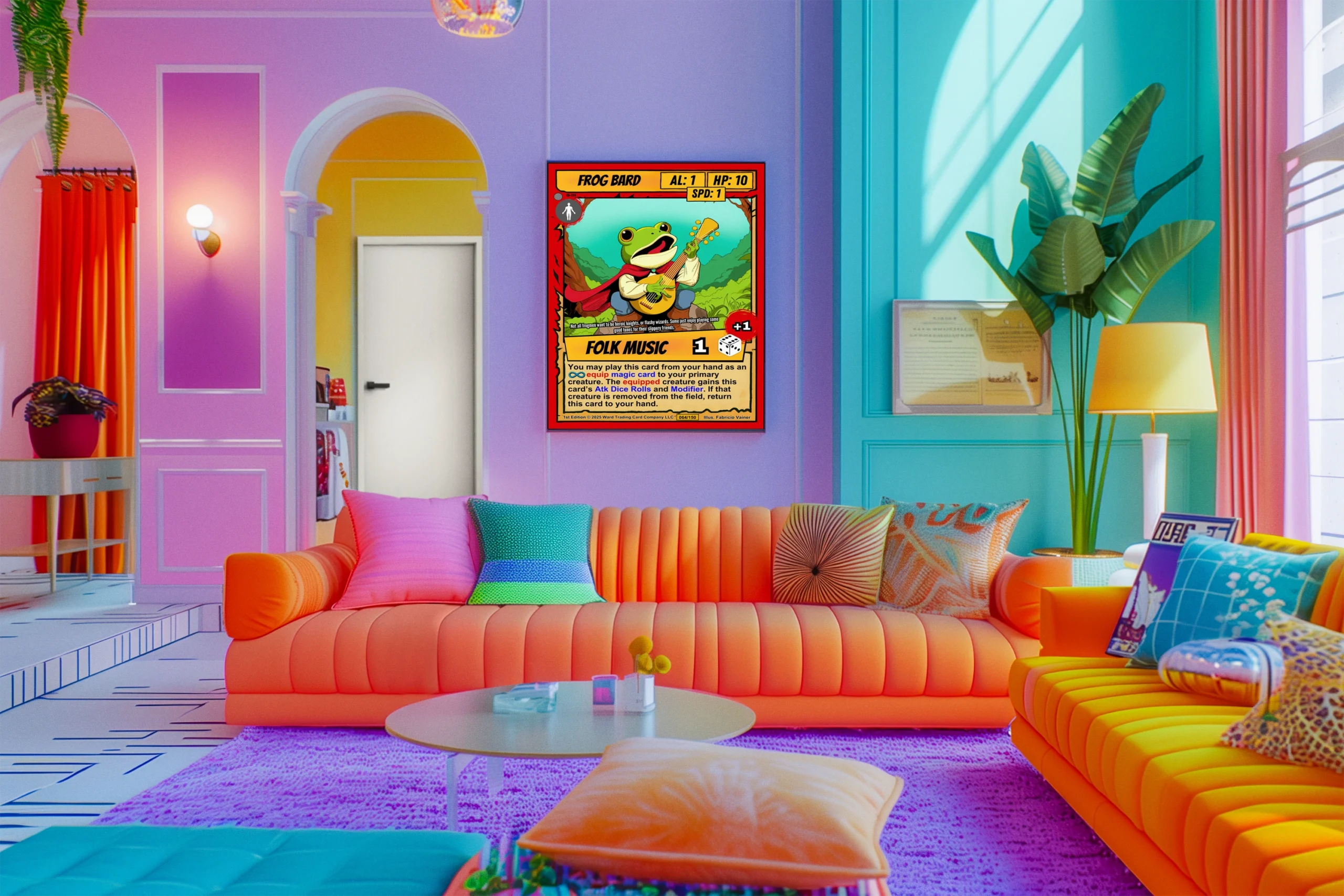 Frog Bard Fantasy Wall Art from Ward TCG - Image 5