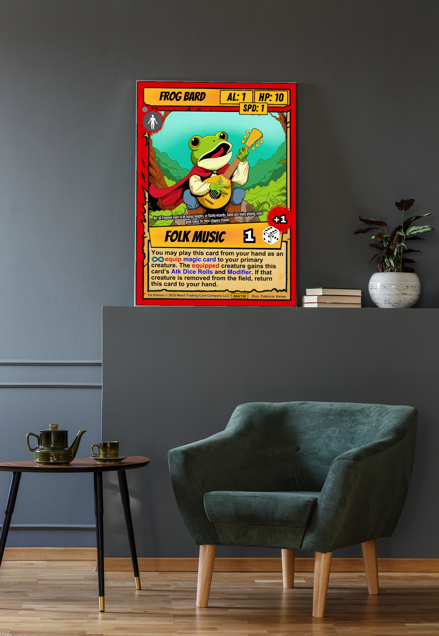 Frog Bard Fantasy Wall Art from Ward TCG - Image 3
