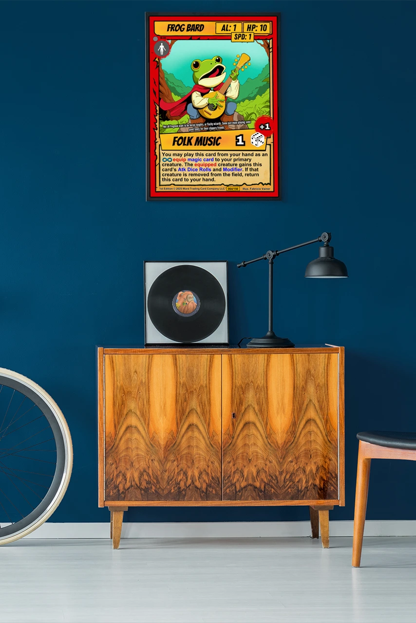 Frog Bard Fantasy Wall Art from Ward TCG