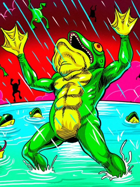 Alternative view of Frog Of Fortune Art Fantasy Art Print from Ward TCG