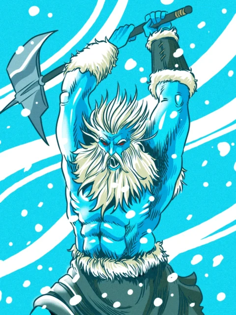 Alternative view of Frost Giant Art Gallery Canvas Print from Ward TCG