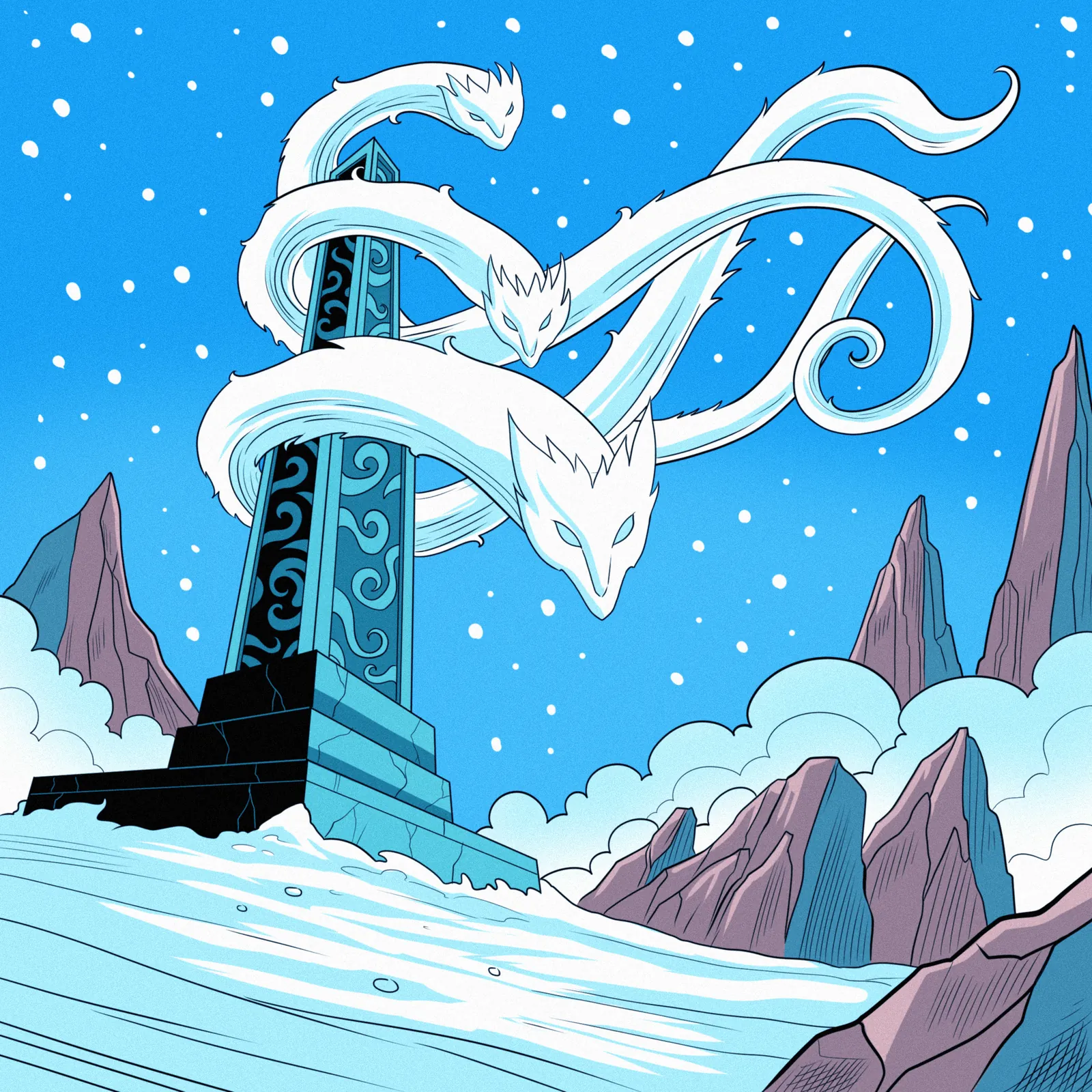 Frost Wyrms Art Fantasy Art Print from Ward TCG - Image 2