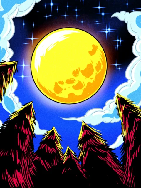 Alternative view of Full Moon Art Gallery Archival Print from Ward TCG