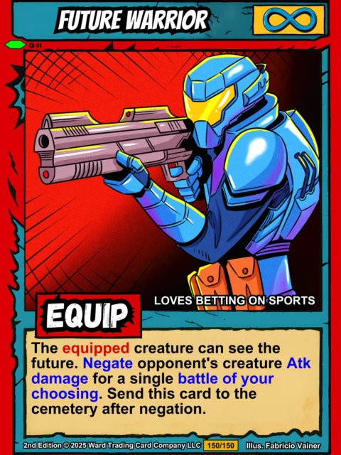 Alternative view of Future Warrior Gallery Canvas Print from Ward TCG