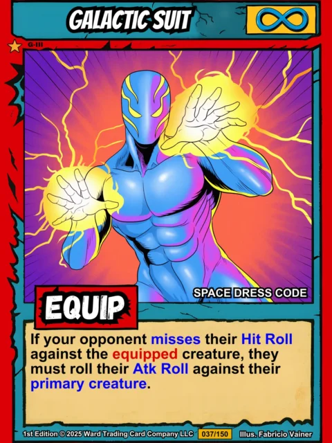 Alternative view of Galactic Suit Fantasy Art Print from Ward TCG