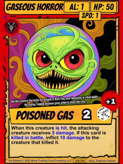 Alternative view of Gaseous Horror Canvas Wall Art from Ward TCG