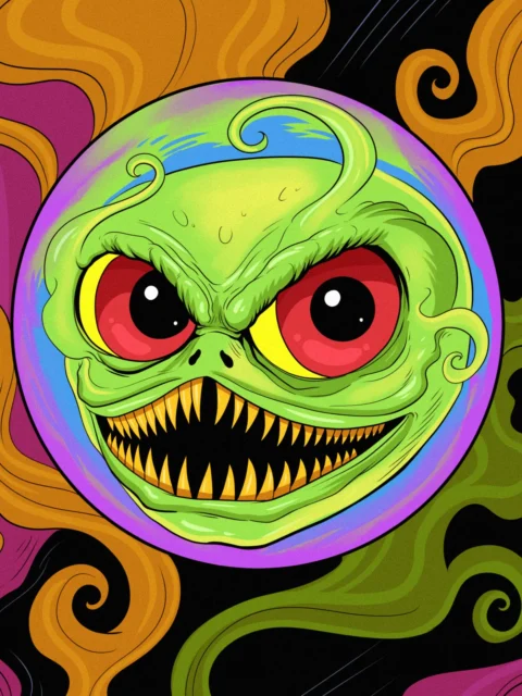 Alternative view of Gaseous Horror Art Gallery Archival Print from Ward TCG