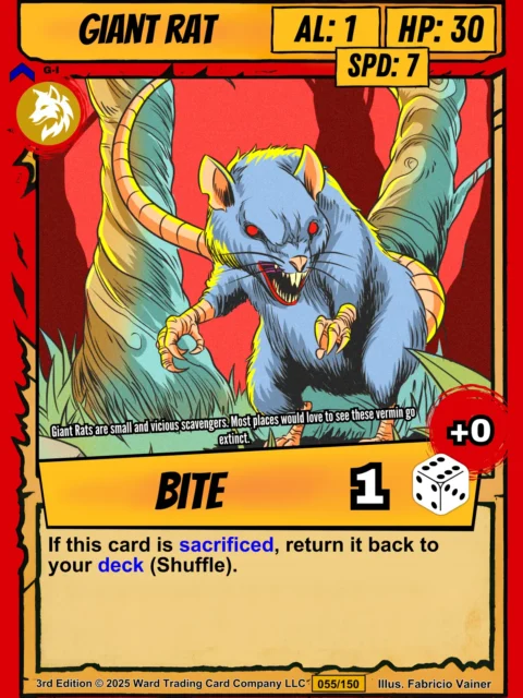 Alternative view of Giant Rat Fantasy Wall Art from Ward TCG
