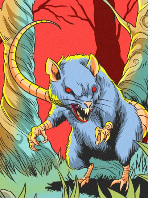 Alternative view of Giant Rat Art Fantasy Wall Art from Ward TCG