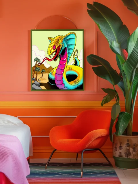 Giant Snake Art Fantasy Canvas Print from Ward TCG