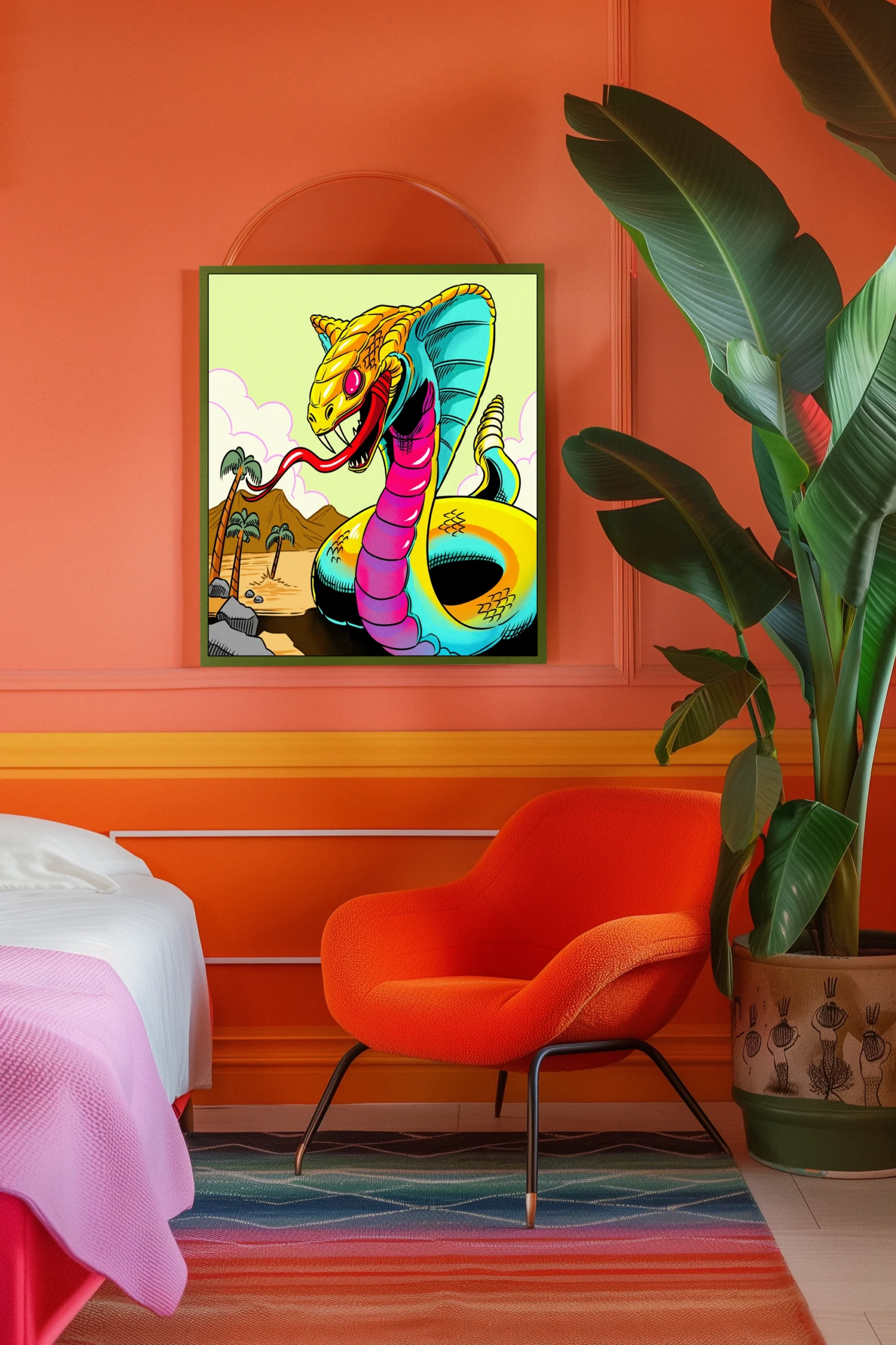 Giant Snake Art Fantasy Canvas Print from Ward TCG