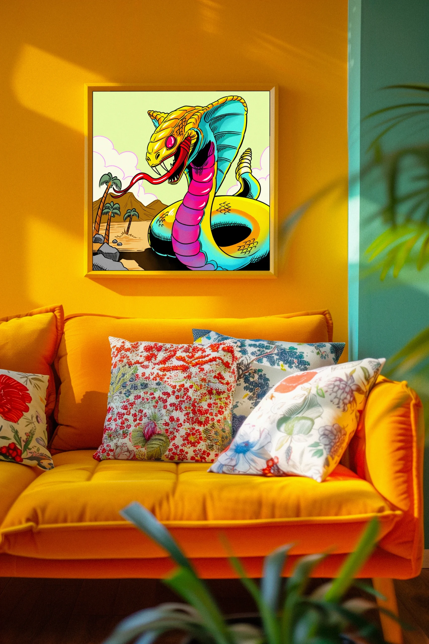Giant Snake Art Fantasy Canvas Print from Ward TCG - Image 5