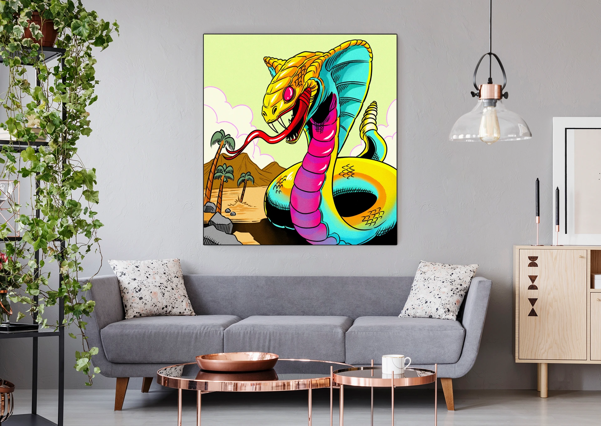 Giant Snake Art Fantasy Canvas Print from Ward TCG - Image 3