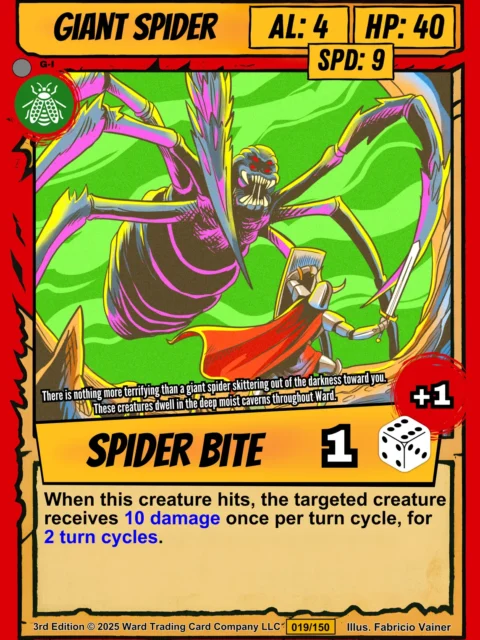 Alternative view of Giant Spider Canvas Art Print from Ward TCG