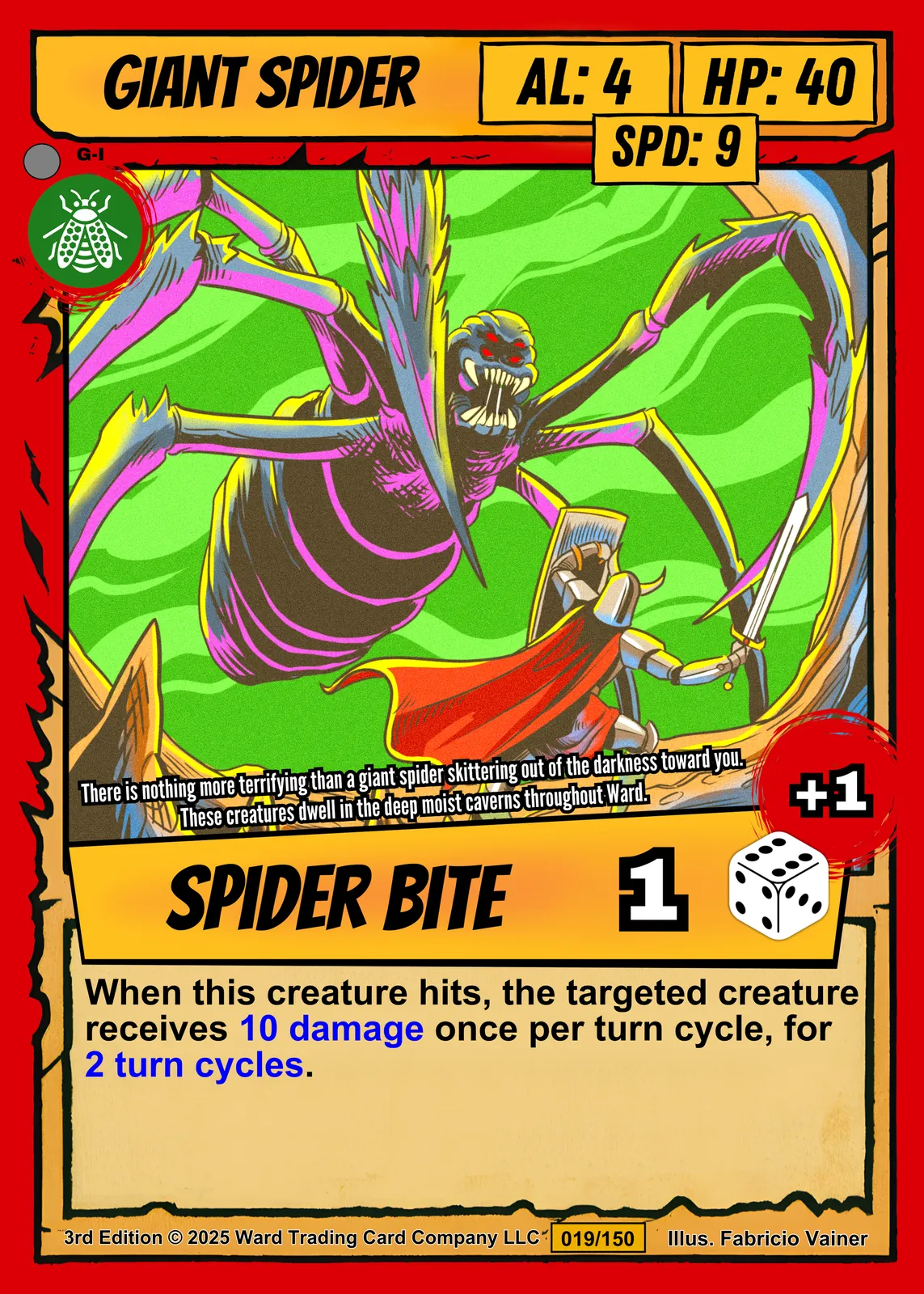 Giant Spider Canvas Art Print from Ward TCG - Image 2