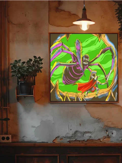 Giant Spider Art Canvas Art Print from Ward TCG