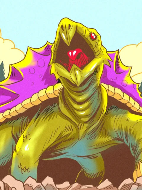 Alternative view of Giant Turtle Art Fantasy Art Print from Ward TCG