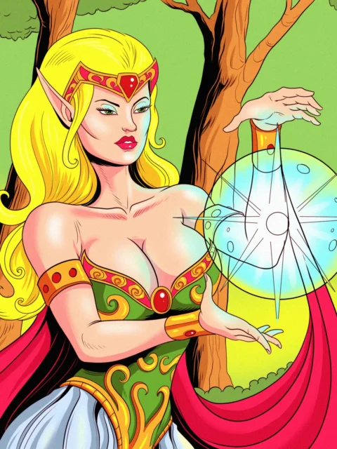 Alternative view of Gift Of The Elves Art Canvas Print from Ward TCG