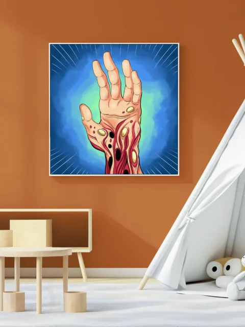 Gnarled Hand Art Fantasy Canvas Print from Ward TCG