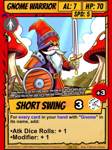 Alternative view of Gnome Warrior Fantasy Wall Art from Ward TCG