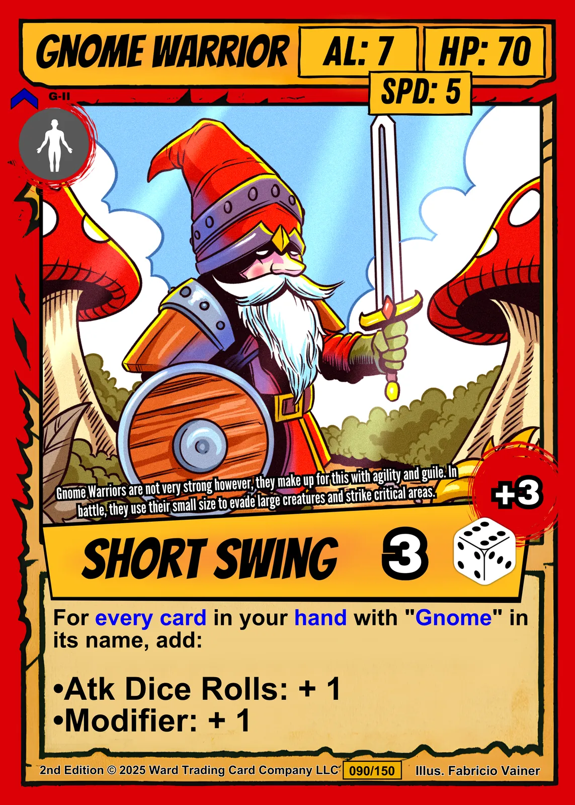 Gnome Warrior Fantasy Wall Art from Ward TCG - Image 2