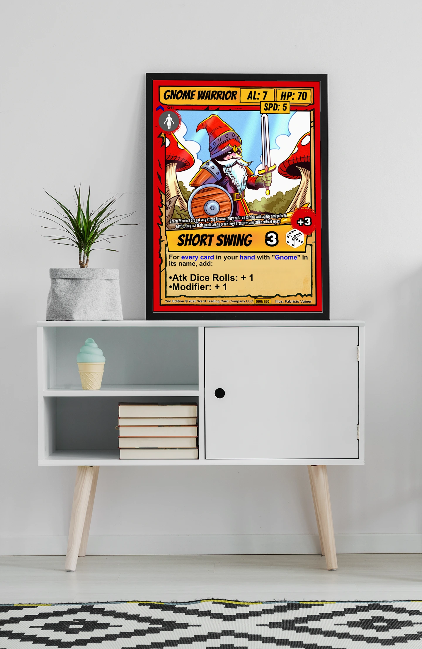 Gnome Warrior Fantasy Wall Art from Ward TCG