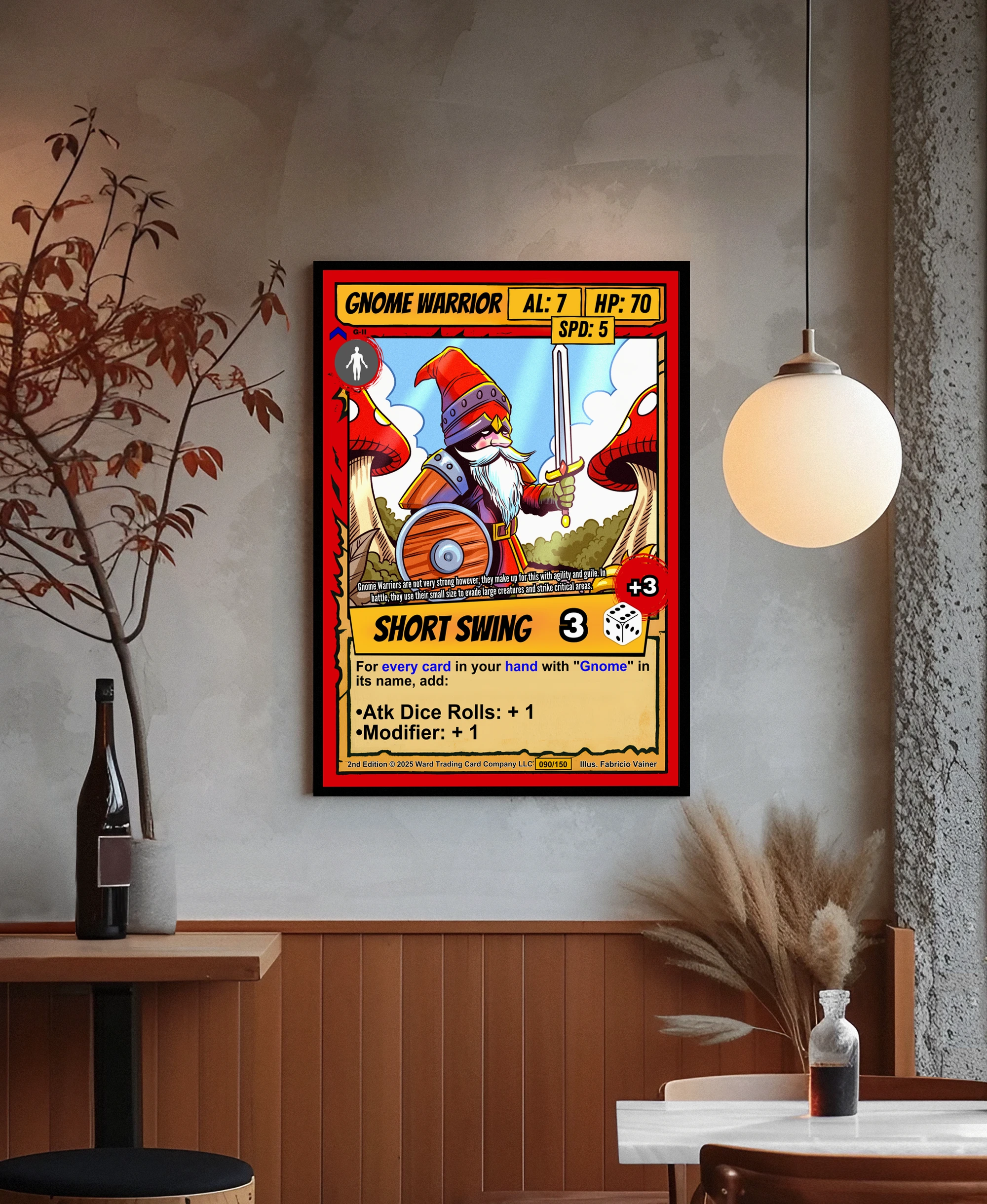 Gnome Warrior Fantasy Wall Art from Ward TCG - Image 4