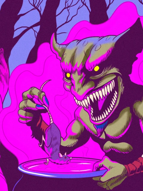 Alternative view of Goblin Tricks Art Fantasy Canvas Print from Ward TCG