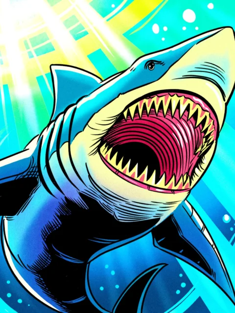 Alternative view of Great White Art Fantasy Wall Art from Ward TCG