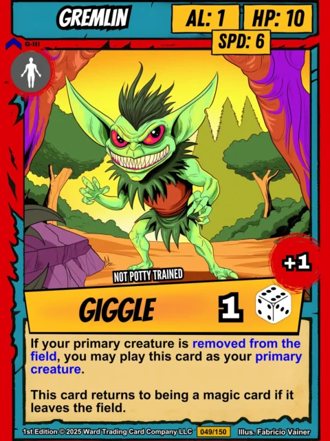 Alternative view of Gremlin Fine Art Canvas from Ward TCG
