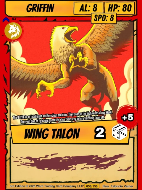 Alternative view of Griffin Fantasy Canvas Artwork from Ward TCG