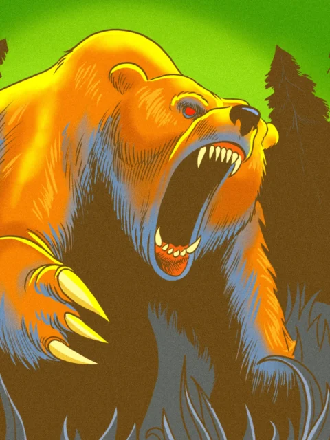 Alternative view of Grizzly Bear Art Fantasy Wall Art from Ward TCG