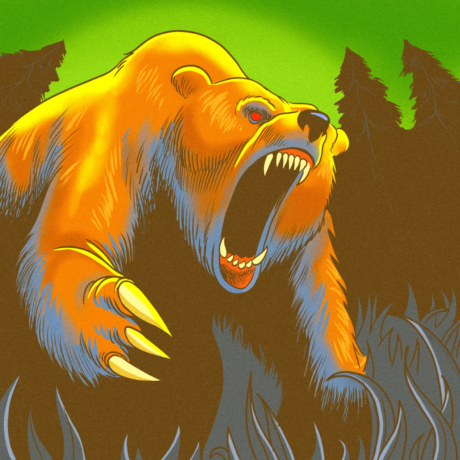 Grizzly Bear Art Fantasy Wall Art from Ward TCG - Image 2
