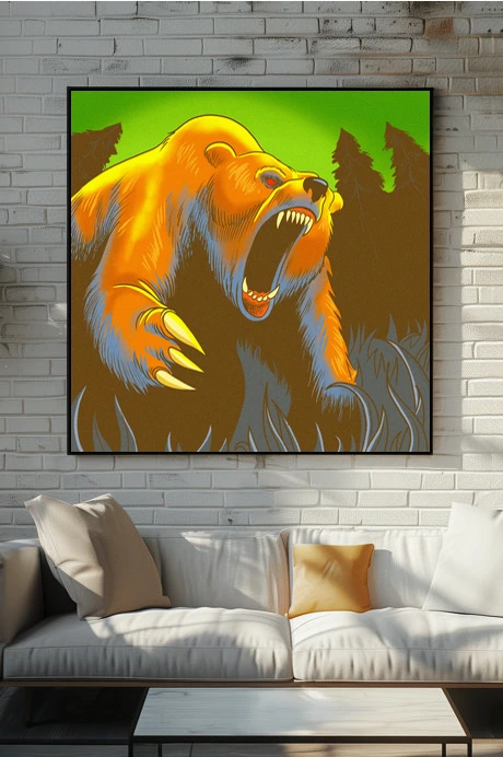 Grizzly Bear Art Fantasy Wall Art from Ward TCG