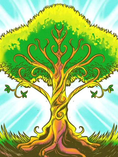 Alternative view of Healing Tree Art Gallery Archival Print from Ward TCG