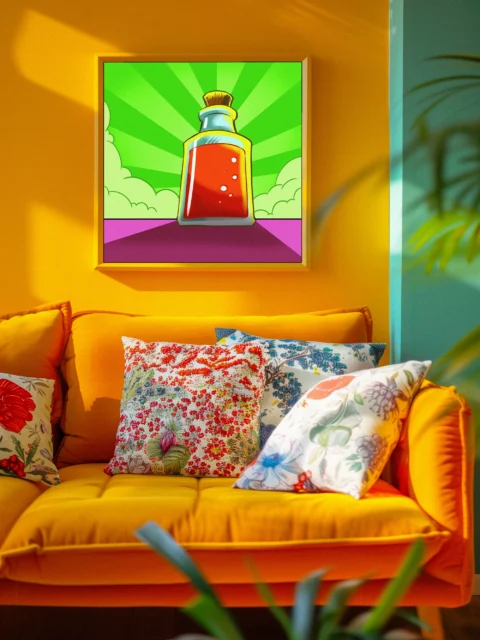 Health Potion Art Canvas Print from Ward TCG