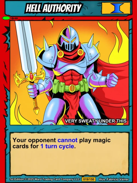 Alternative view of Hell Authority Fantasy Wall Art from Ward TCG