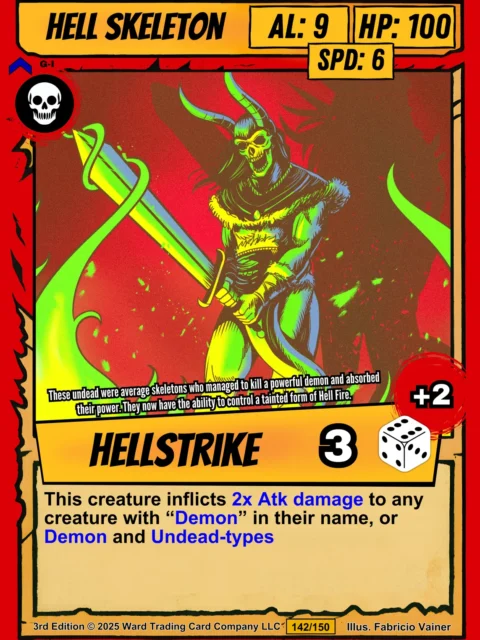 Alternative view of Hell Skeleton Gallery Archival Print from Ward TCG