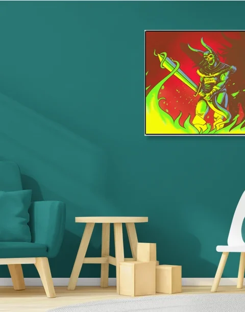 Hell Skeleton Art Gallery Canvas Print from Ward TCG