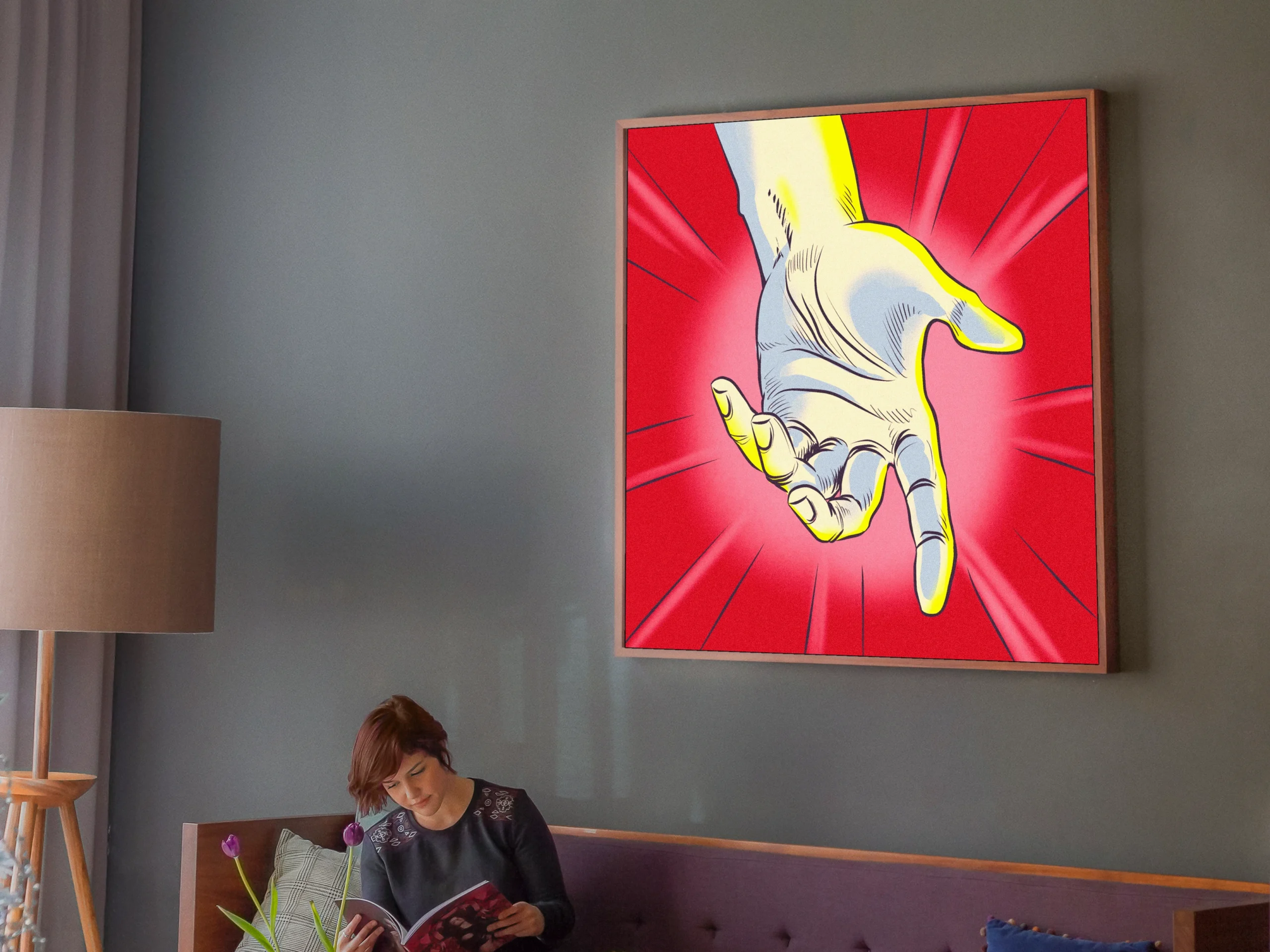 Helping Hand Art Fantasy Canvas Print from Ward TCG - Image 4