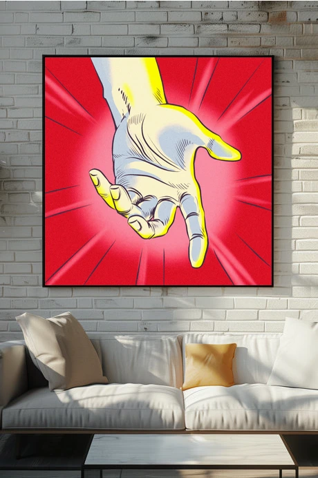 Helping Hand Art Fantasy Canvas Print from Ward TCG - Image 3