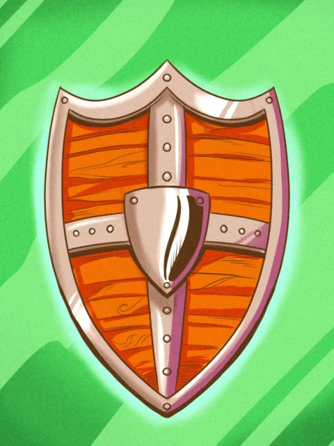 Alternative view of Hero Shield Art Fantasy Canvas Artwork from Ward TCG