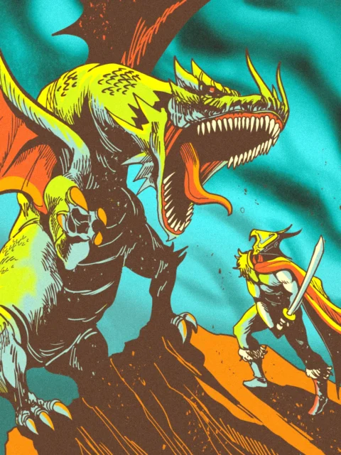 Alternative view of Heroism Art Fine Art Canvas from Ward TCG