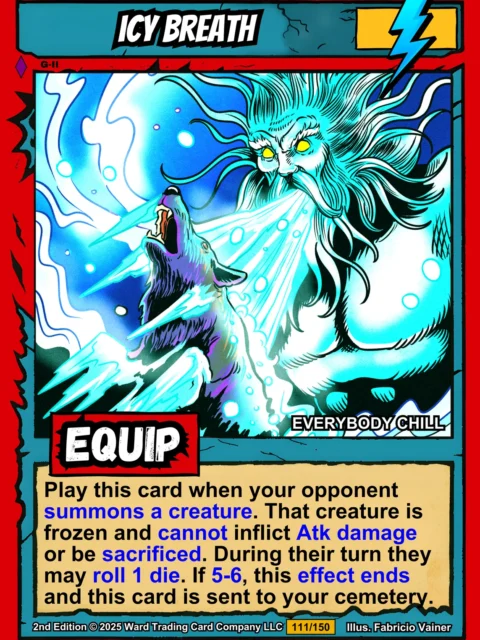 Alternative view of Icy Breath Fantasy Canvas Artwork from Ward TCG