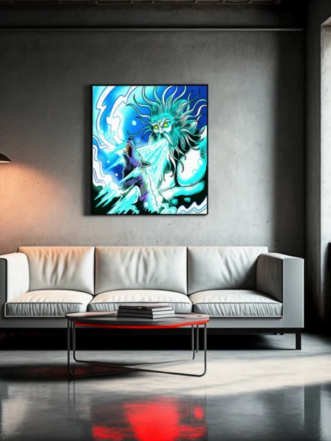 Icy Breath Art Fantasy Canvas Print from Ward TCG