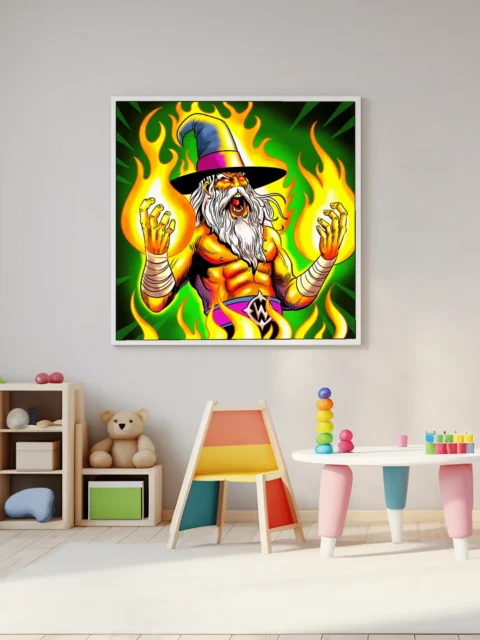 Inferno Wizard Art Canvas Art Print from Ward TCG