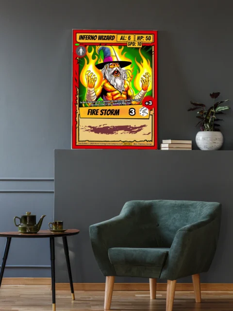 Inferno Wizard Fantasy Art Print from Ward TCG