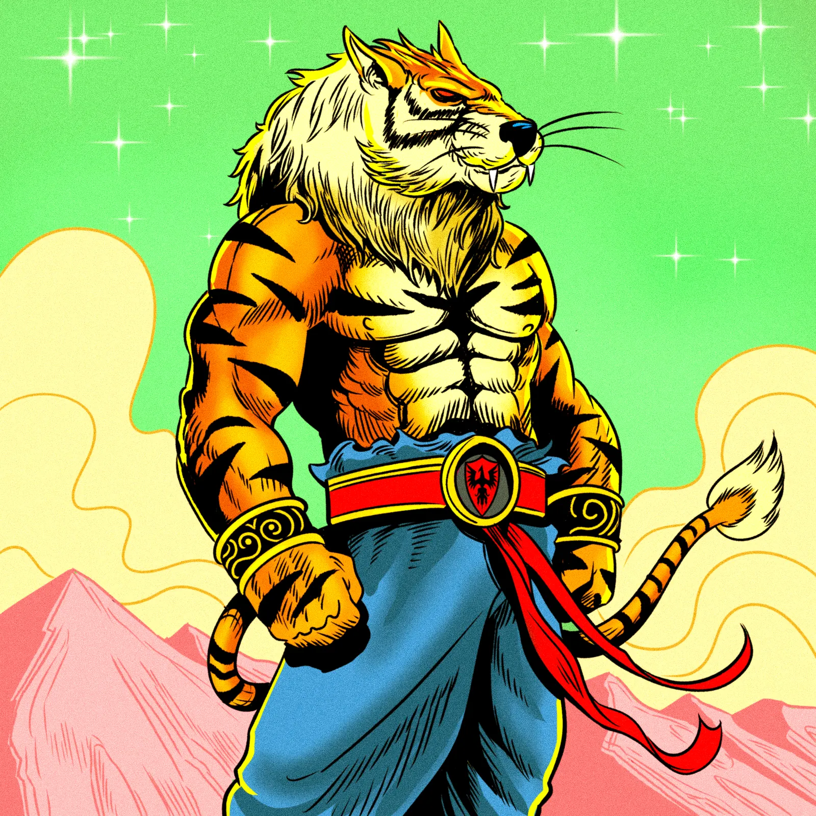 Kendo Tiger Art Canvas Print from Ward TCG - Image 2