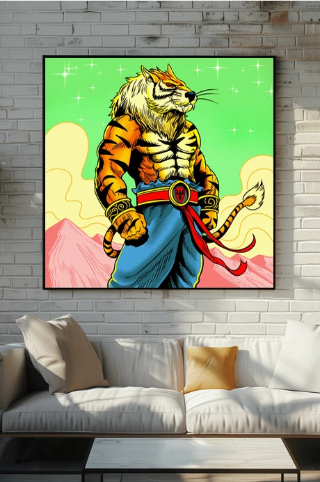Kendo Tiger Art Canvas Print from Ward TCG - Image 3