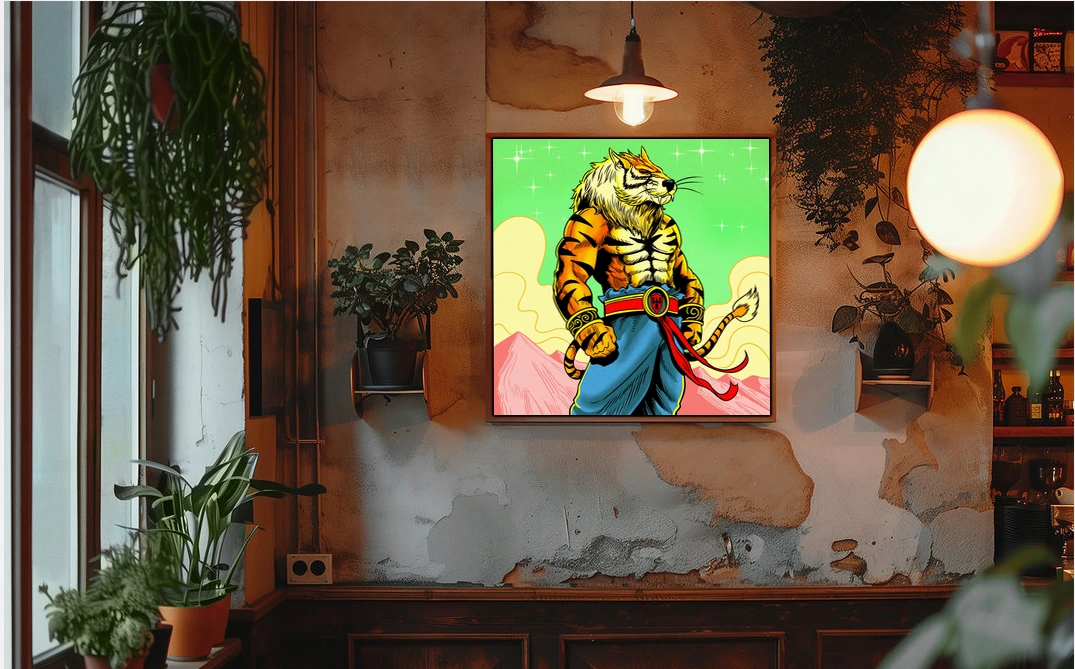 Kendo Tiger Art Canvas Print from Ward TCG